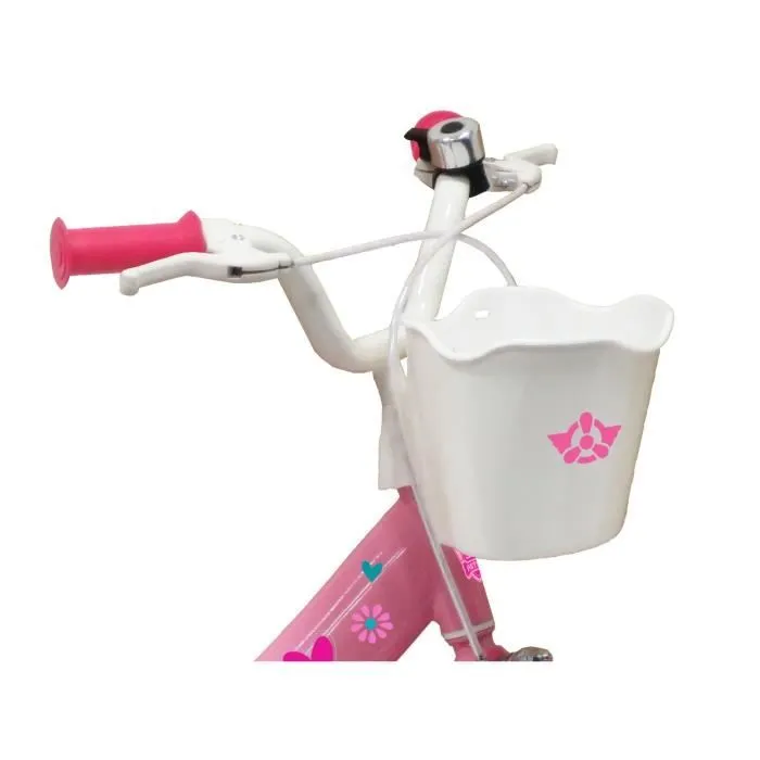 Vélo enfant Fille 14'' PAT PATROUILLE / STELLA Pour enfant 90 cm à 105 cm, équipé de 2 freins, porte poupée, panier avant-3