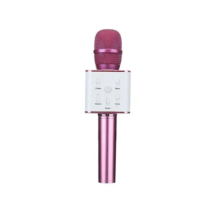 Microphone Bluetooth Sans Fil - Karaoké Portable 3-en-1 - Haut-parleur USB KTV - Or Rose-0