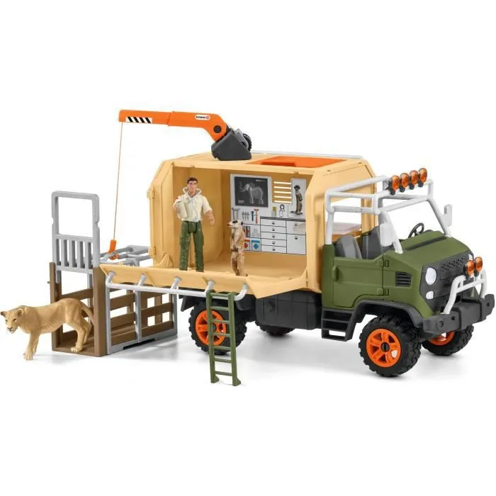 SCHLEICH - Camion pour sauvetage d'animaux - Wild Life - Enfant - Mixte - 5 ans-1