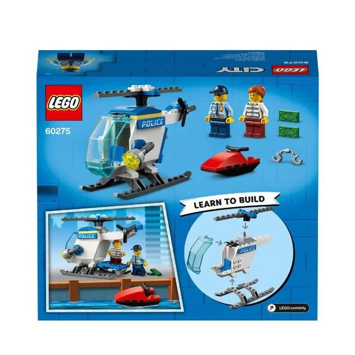 LEGO® City 60275 L'Hélicoptère de la Police, Jouet avec Minifigurines, Policier, Jet-Ski-4