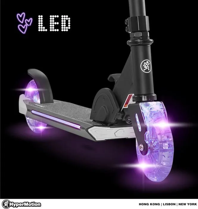 Trottinette - HyperMotion - Ice Flash - LED - Pliable - Hauteur guidon réglable 63-82 cm-1