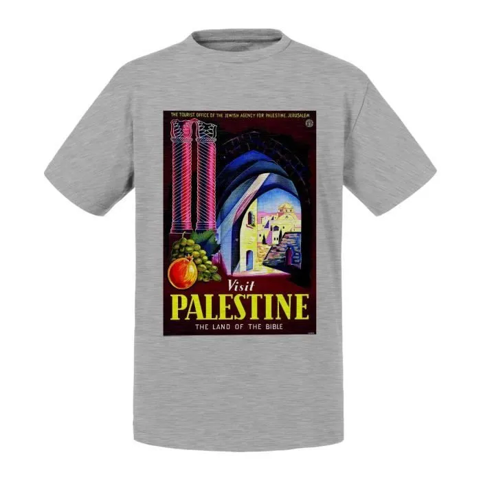 T-shirt Enfant Gris Palestine Land Of The Bible Sacre Travel Voyage-0