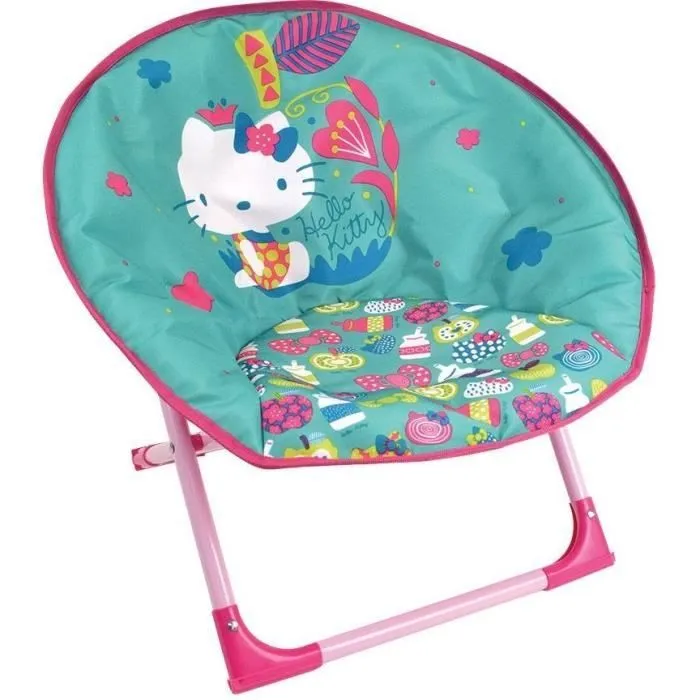 Siège lune pliant pour enfant - FUN HOUSE - HELLO KITTY - Dimensions H.47x L.54x P.45 cm - Intérieur-1