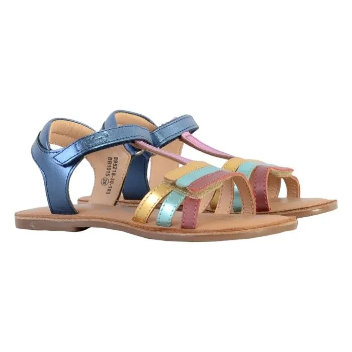 Sandales - KICKERS - Diamanto - Cuir - Bleu - Enfant Fille-2