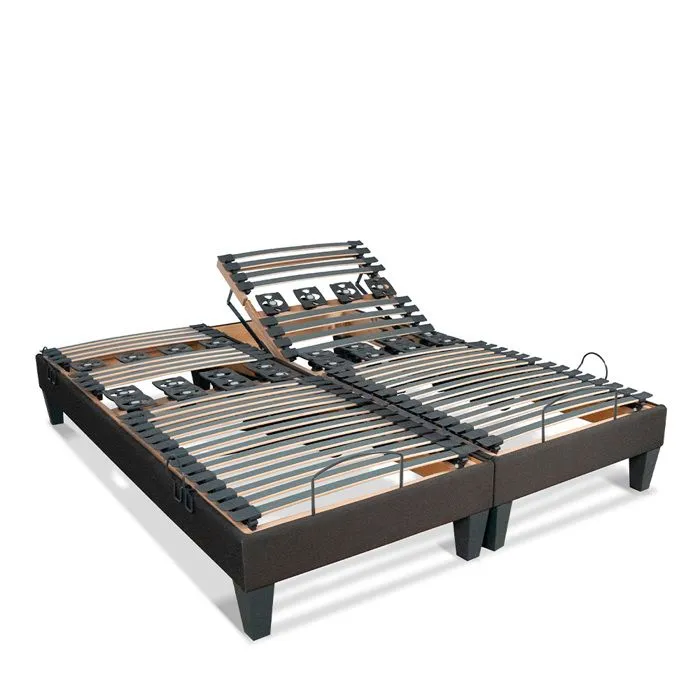 Jeu de 2 sommiers électriques Rochereau 2x70x190 cm Lattes & Plots-1