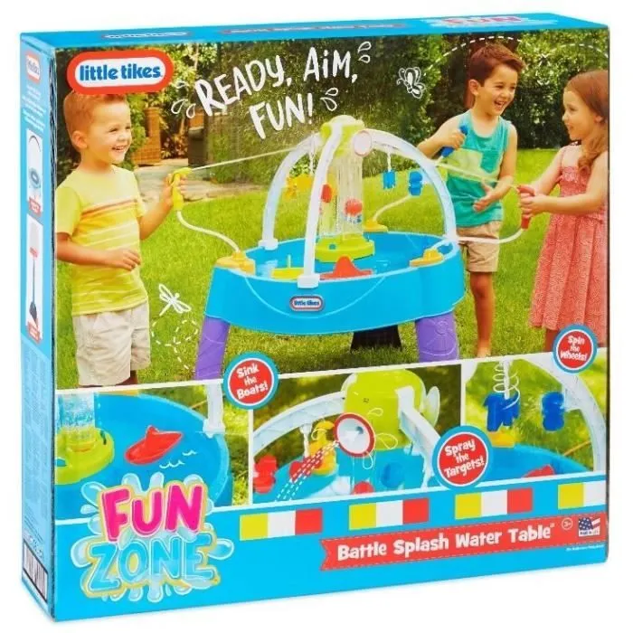 Table jeux d'eau - LITTLE TIKES - Fun Zone Battle Splash - Multicolore - Extérieur - 3 ans-0