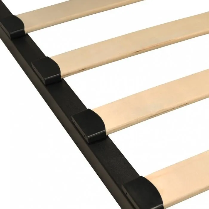 Sommier Métal RENO 140x190 cm + 1 pied amovible / Noir-3