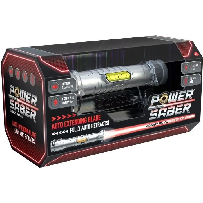 Jeux de rôle - GOLIATH - Power Saber Red - Sabre 1:1 contractable et rétractable! Dès 8 ans-0