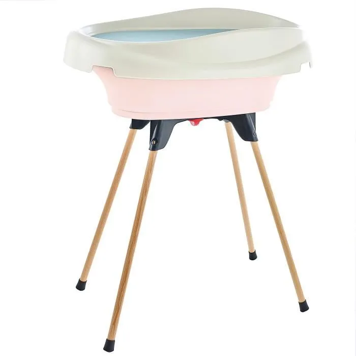 Pack plan à langer et baignoire - THERMOBABY - VASCO - Rose Poudré - 2 en 1-0