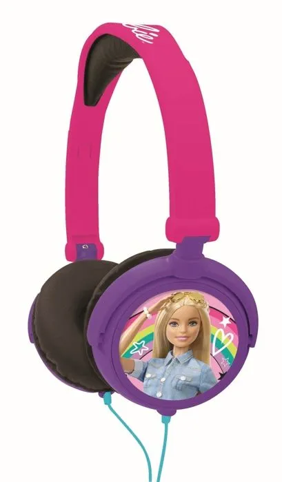 Casque audio filaire pour enfants Barbie - LEXIBOOK - Limitation de volume d'écoute - Rose-0