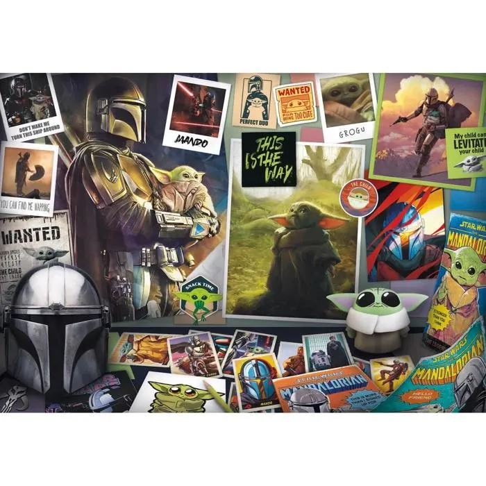 Puzzle 1000 pièces : Star Wars The Mandalorian - Collection Grogu-0