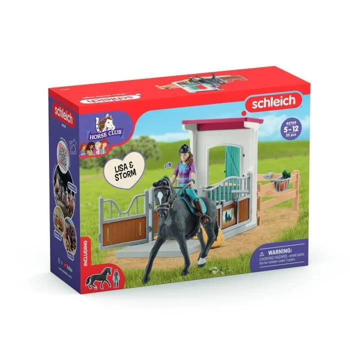 Horse Box Lisa et Storm, Figurine cheval et accessoires, SCHLEICH 42709 Horse Club, dès 5 ans-4
