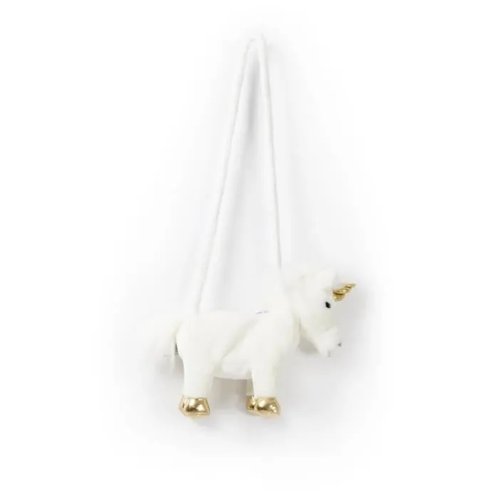 Sac à main - Wild & Soft - Licorne - Blanc et doré - 29x08x25 cm - Zippée-0