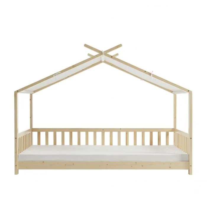 Lit tente enfant - Laïba Kids - Rêves de Forêt - 90x190 cm - Beige - Bois massif-2