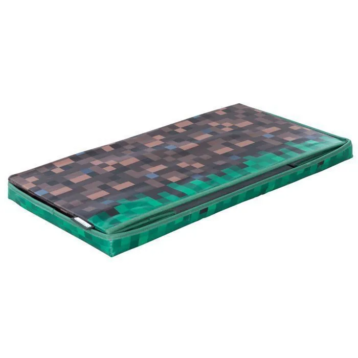 Coffre à Jouet Pliant 2en1 - ROBA - Minecraft – Bloc d'Herbe – 60 x 30 x 30 cm – Rangement et Siège pour Enfants-3