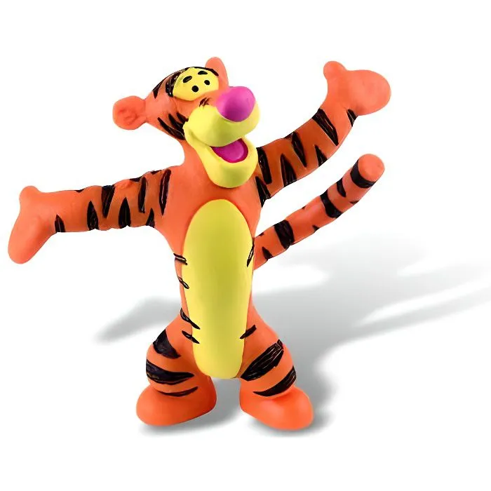 Figurine Winnie l'ourson Tigrou joyeux - BULLYLAND - 7cm - Pour enfants à partir de 3 ans-0