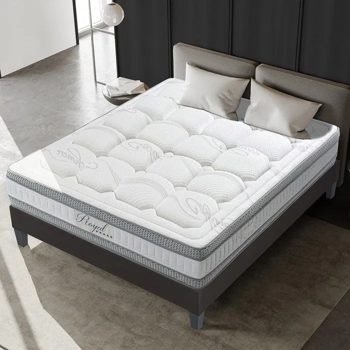Matelas ROYAL 5* 90x190 cm | Mousse avec mémoire de forme | Blanc-1