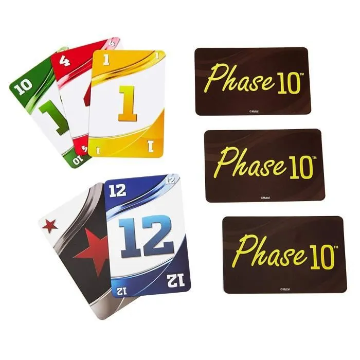 Jeu de cartes PHASE 10 - MATTEL GAMES - 2 à 6 joueurs - 7 ans et +-2