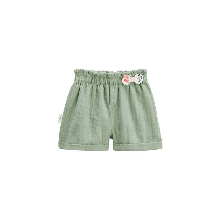 Short enfant - Calipso - Kaki - 100% coton - Taille élastique - Confort et style-0