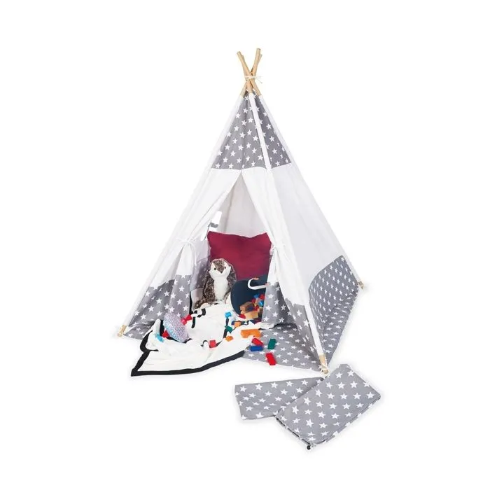 Tente Tipi Jakara Enfant - Pinolino - Convient de 3 à 8 ans - Design moderne en coton mélangé-0