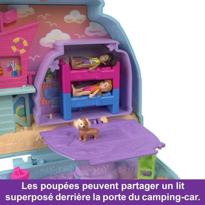 Polly Pocket-Chiot à la Plage-Coffret et figurines, jouet de voyage HRD36-3