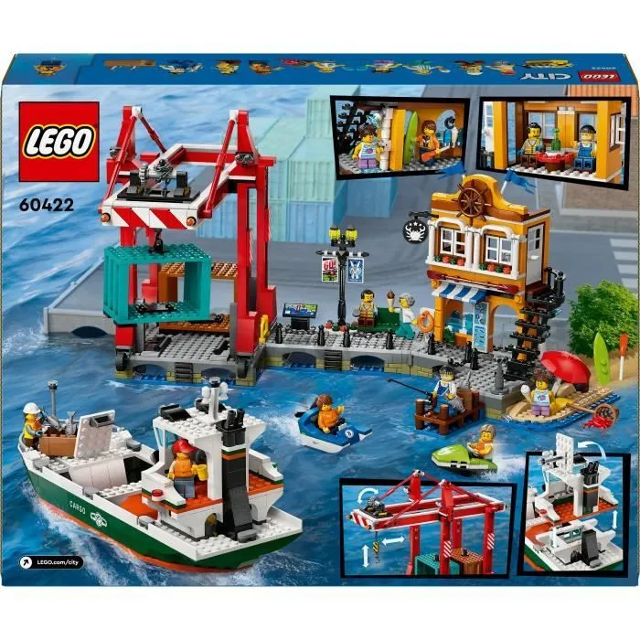 LEGO® City 60422 Le port et le navire marchand, jouet de construction à partir de 8 ans-5