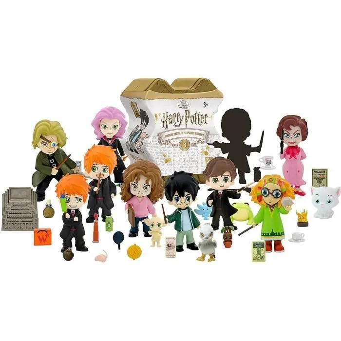 Lot de 12 figurines - Capsule Magique Vague 3 Harry Potter - YuMe Toys - 7 surprises - Multicolore-0