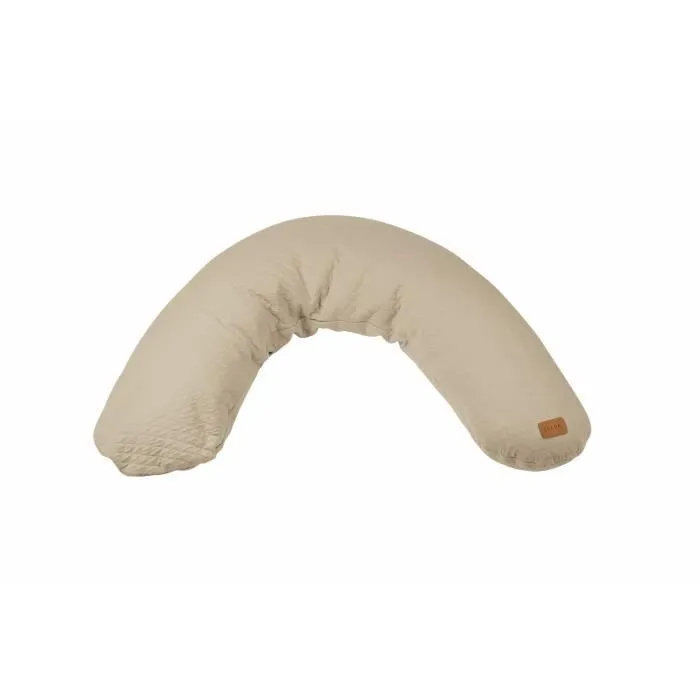 BÉABA - Big Flopsy™ - Coussin de grossesse et d'allaitement - Fleur de coton® - 180 cm - Lin-0