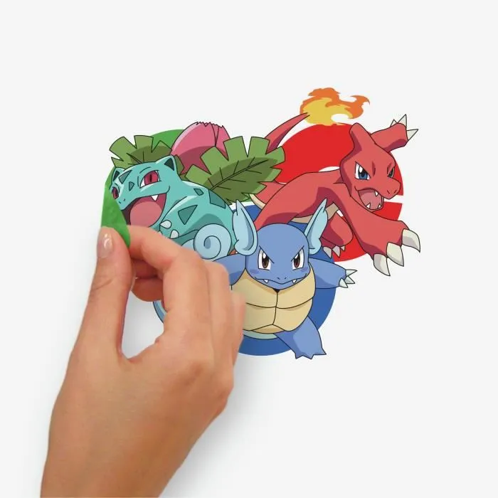 Stickers - Nintendo - Pokemon - 25 Repositionnables - 23CM X 44CM - Vinyle Lavable-3