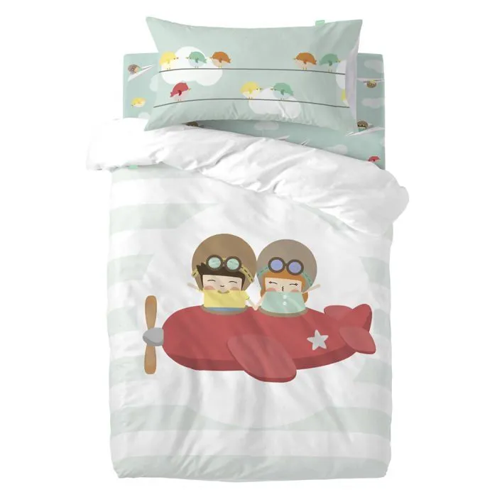 Parure housse de couette 2 pièces Learning to fly 115x145 cm (Lit Bébé)-3