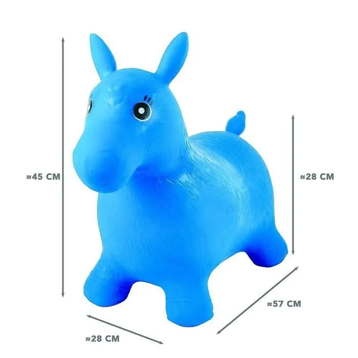 Cheval Gonflable Bleu - LEXIBOOK - Modèle Cheval - Pour Enfant de 3 ans et plus-3