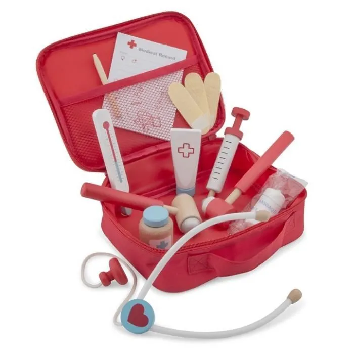 New Classic Toys Mallette docteur, 18291 - Rouge-1