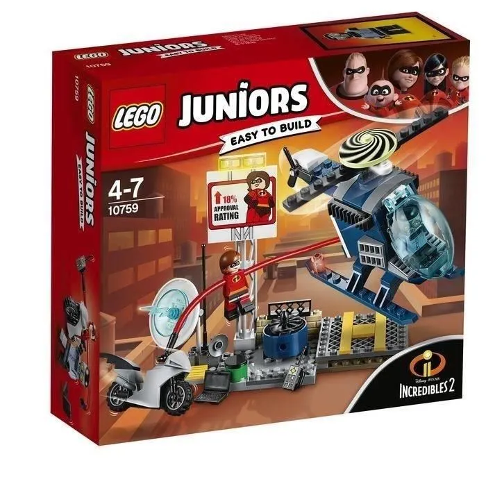 LEGO® Juniors The Incredibles II 10759 La Poursuite Sur Les Toits D'Elastigirl - Jeu de Construction-0