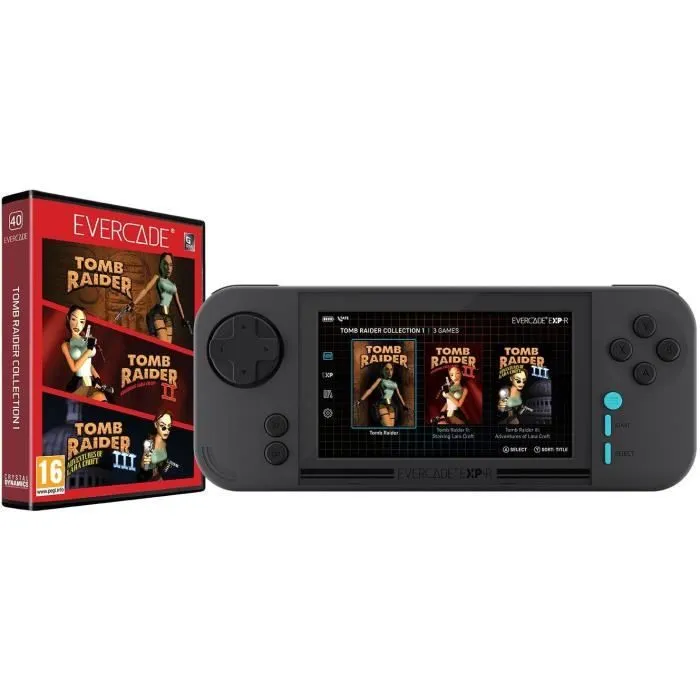 Pack Console rétrogaming - Evercade EXP-R Tomb Raider 1-2-3-1