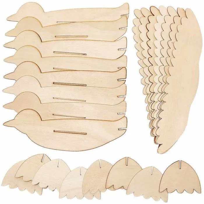 Jeu de peinture Baker ross - FC704 - Planeur Enfant en Bois motif Oiseau - Lot de 8, Activites Manuelles Enfant ()-1
