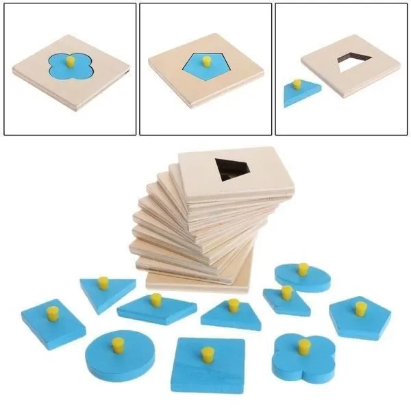 Puzzle formes géométriques à reconstituer - Montessori - Enfant - Moins de 100 pièces-0
