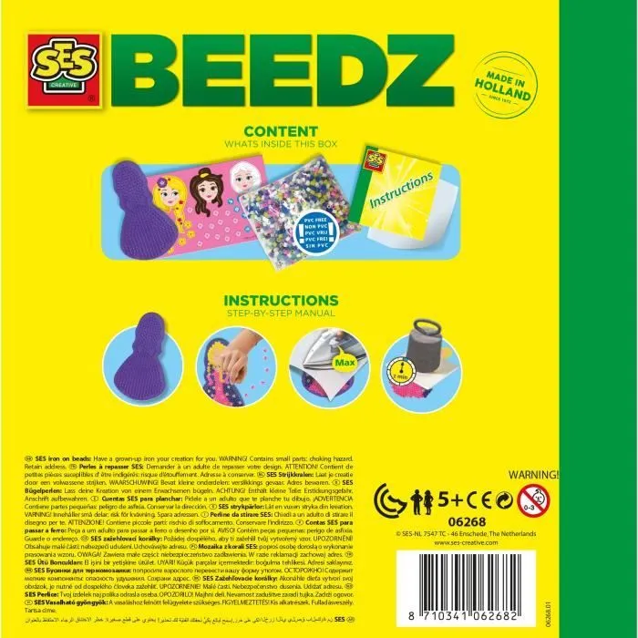 SES Creative ensemble de perles Beedz Princesses 1400 pièces-1