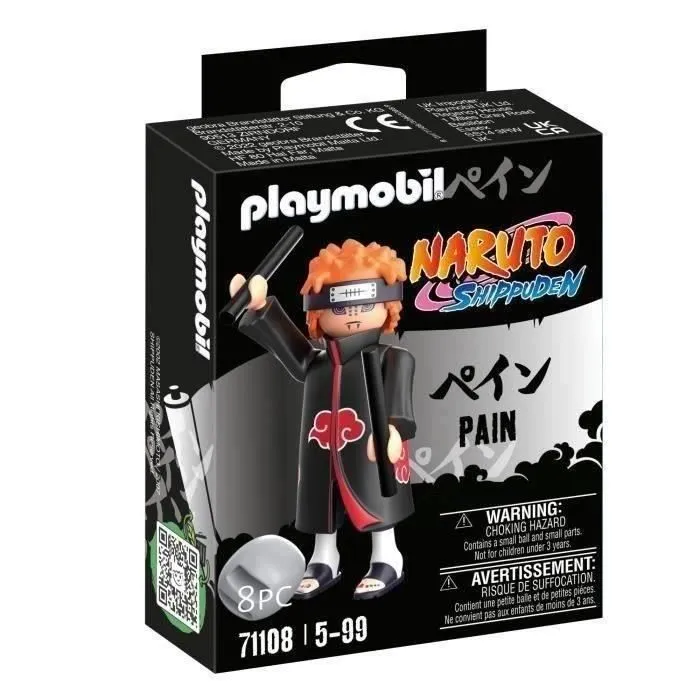 PLAYMOBIL 71108 Pain, Naruto Shippuden, Personnage de manga ninja avec accessoires-0