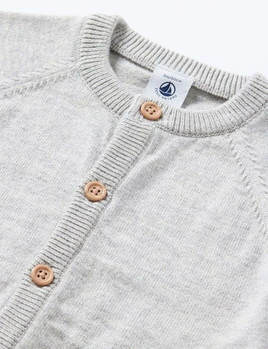 Coffret textile Petit bateau - A050P - Ensemble 2 Pieces Bebe en Tricot Laine et Coton 0 Mois-2