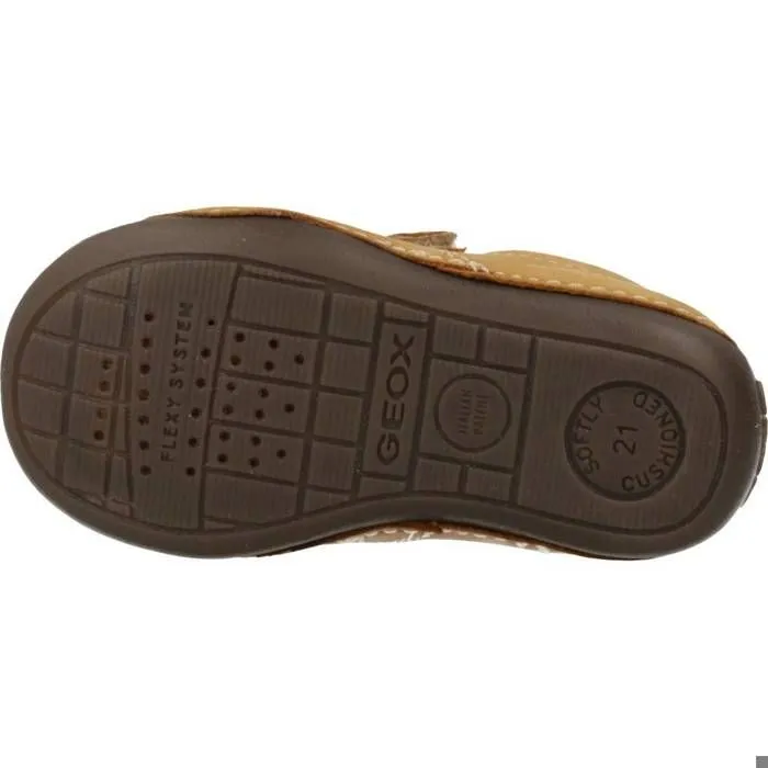 Sandales - Geox - B TUTIM - Cuir beige - Fermeture à double scratch - Confortables et pratiques-5