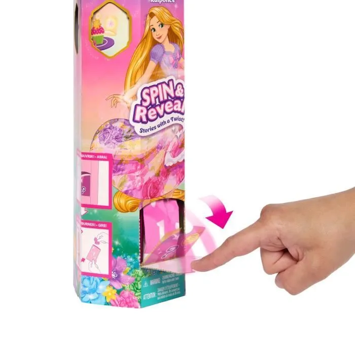 Spin & Reveal Raiponce Mattel Poupée Disney Princesses avec surprises HTV86-6