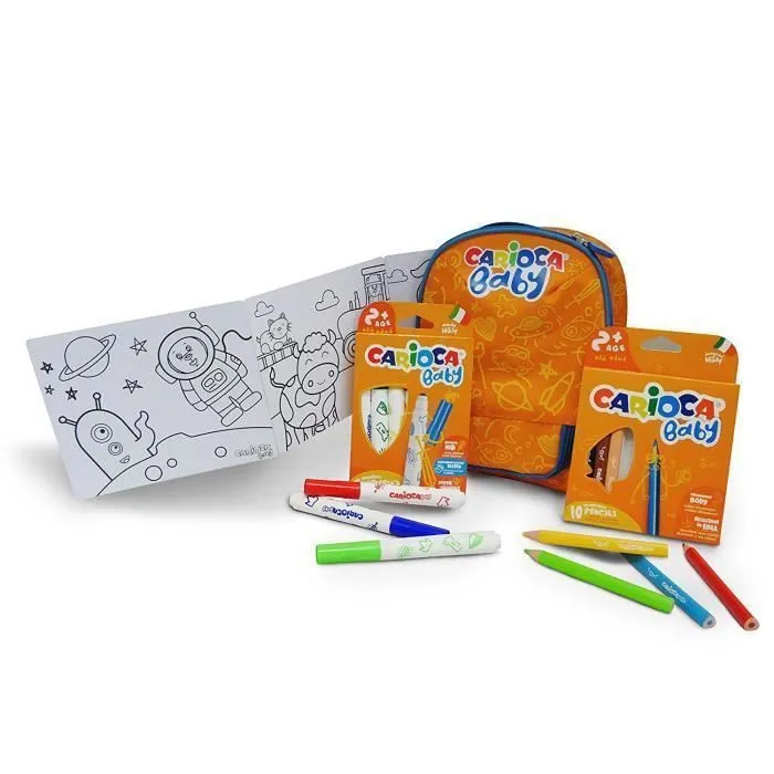 Carioca Baby Backpack Mini Sac à Dos Imperméable avec 6 feutres superlavabili et 10 Pencil (crèche 2 +) - 42893-0
