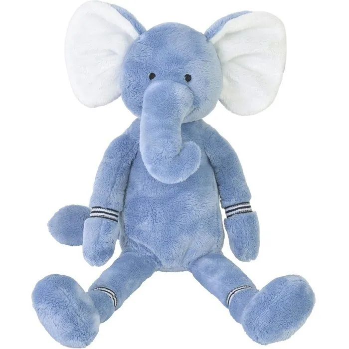 Peluche - Happy Horse - Eléphant bleu Emoji - 40 cm - Douceur - Adaptée dès la naissance - Mixte-1