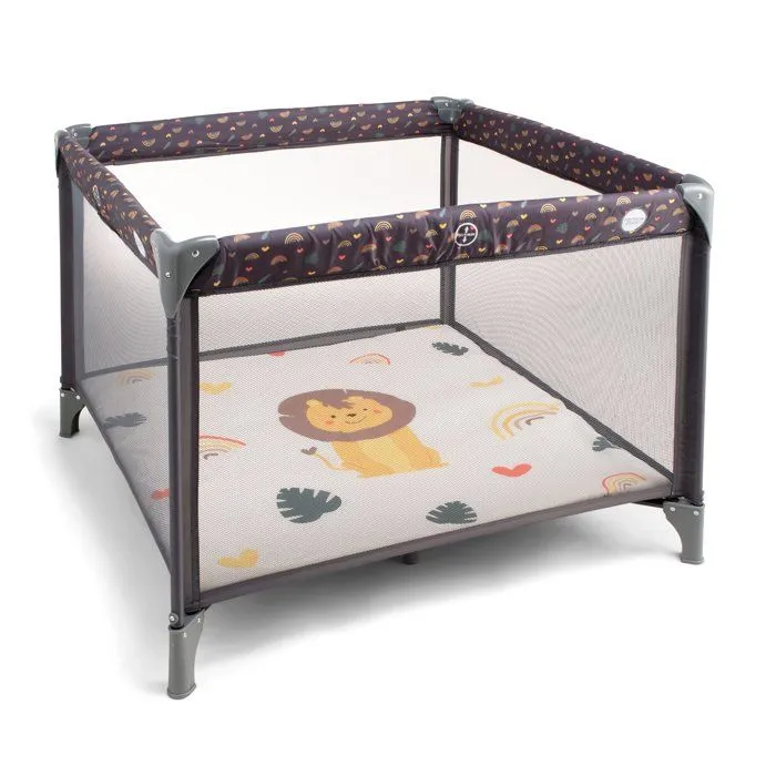 FORMULA BABY Parc bébé, compact, 1m x 1m, safari, jusqu'à 3 ans-0