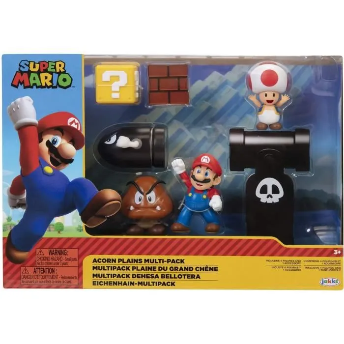 Figurines Mario - Coffret diorama classique - JAKKS PACIFIC - 5 personnages inclus - Garçon à partir de 3 ans-0