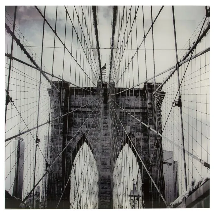 Atmosphera - Toile photo plexiglas NY - 75 x 75 cm - Gris-0