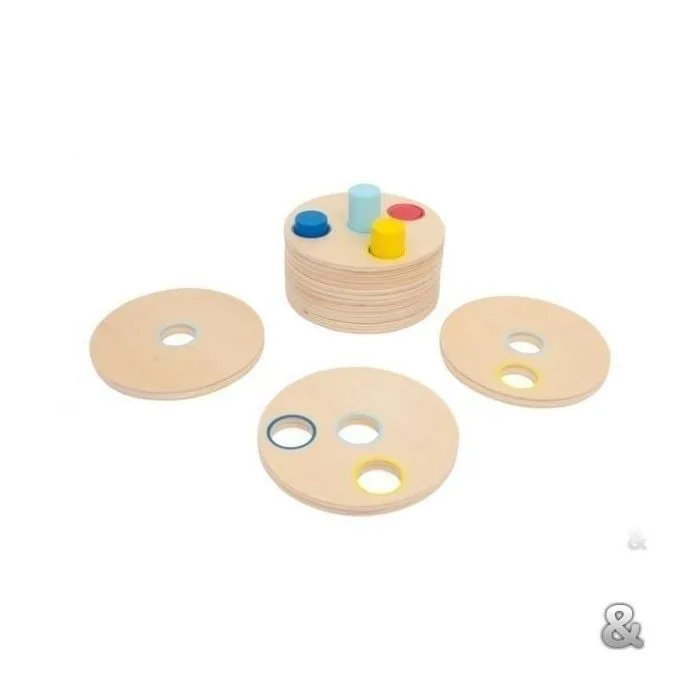 Jeu Réflexion Logisteck - Small Foot 3386 - Bois - 8 Disques - Colorées - À Partir 15 Ans-1