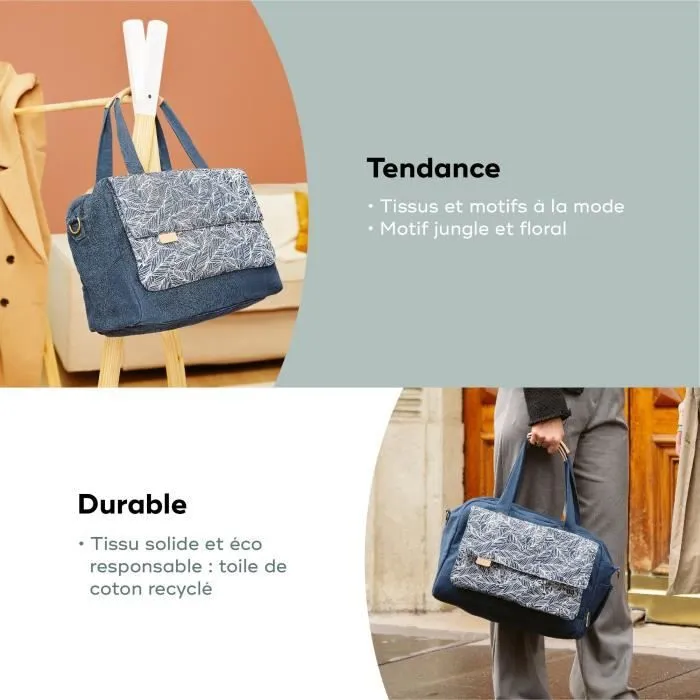 Babymoov Sac (à langer) Day to Day - Tendance et Fonctionnel, Capacité 23L, Nombreuses poches, 6 Accessoires inclus, Palm-4
