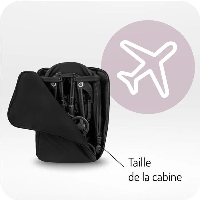 Poussette bébé à dos ultra compacte - MoMi GRACE - VOYAGE - Légère 6,2 kg - Jusqu'à 15 kg - Noir-1