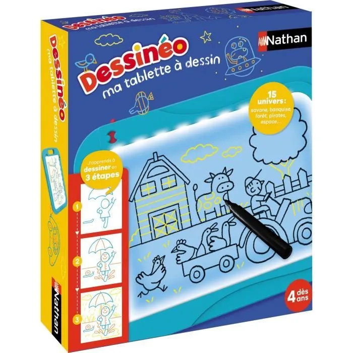 DESSINEO - Ma tablette à dessin - Jeu créatif - NATHAN - Dès 4 ans-0